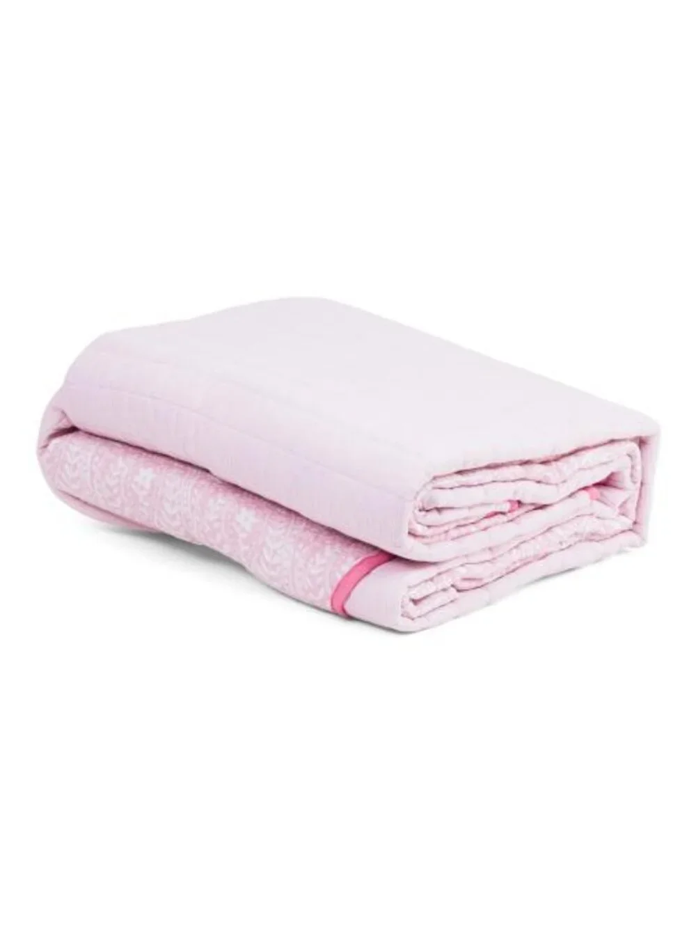 RACHEL ZOE Cotton Reversible Watercolor To Stripe Quilt Set